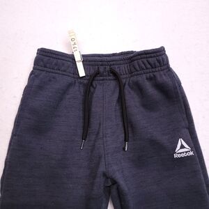 Reebok Athletic Drawstring Running Pants Youth Boys Size 5 Gray Black